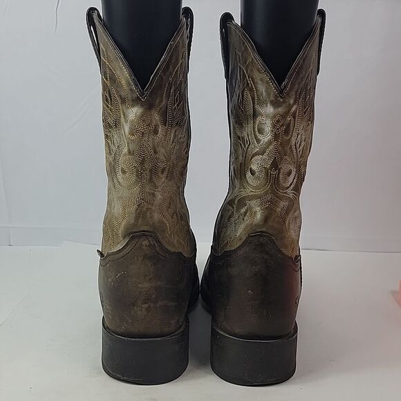 Double H Leather Square Ice Roper Cowboy Men's Boots - Picture 6 of 16